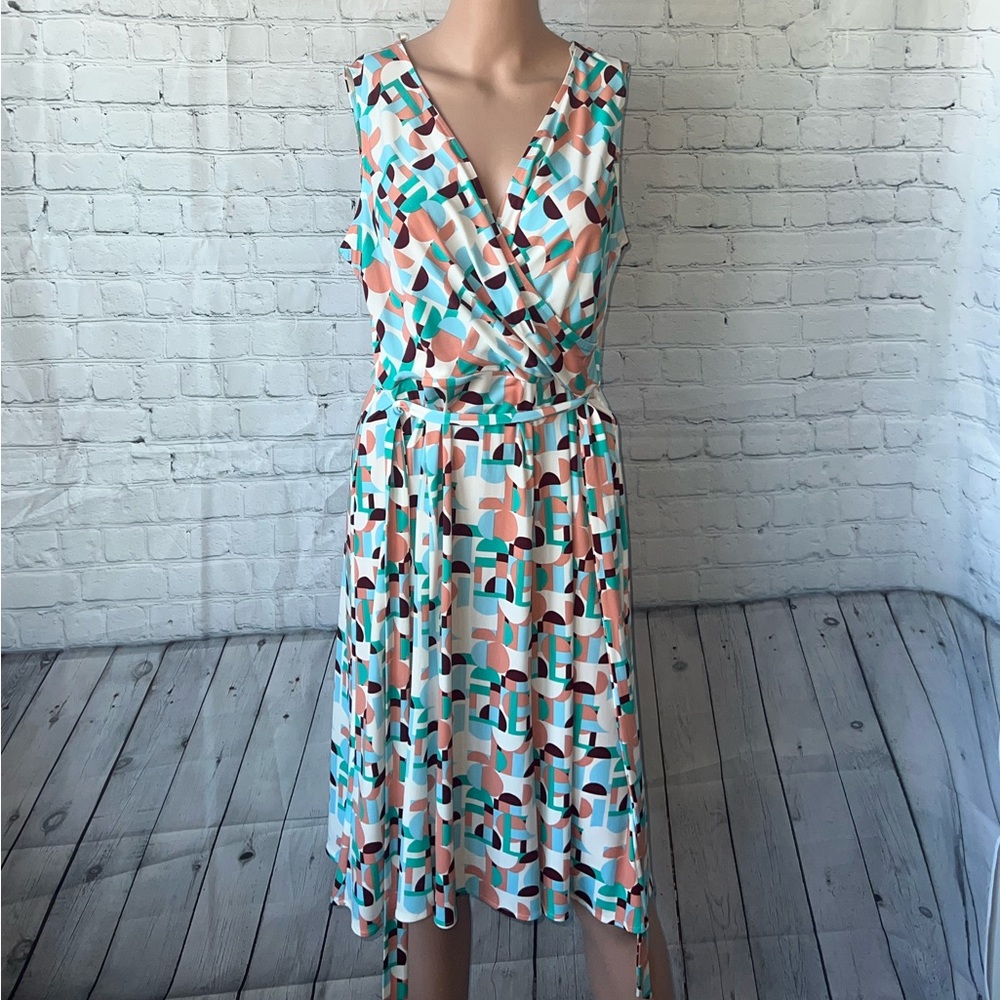 Donna Morgan Blue & Red Multicolor Long dress size 10